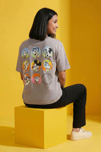 Zivame Disney Knit Cotton Loungewear Set - Black Beauty — thumbnail 1
